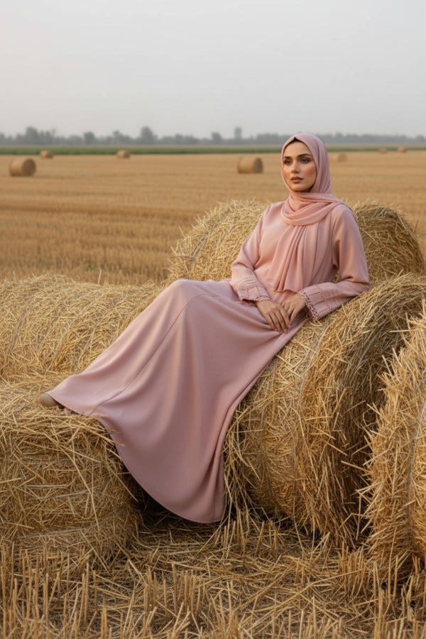 Eimaan Lace Cuff Abaya
